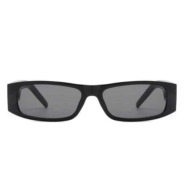 Skyrider - Retro Rectangle Narrow Square Slim Sunglasses