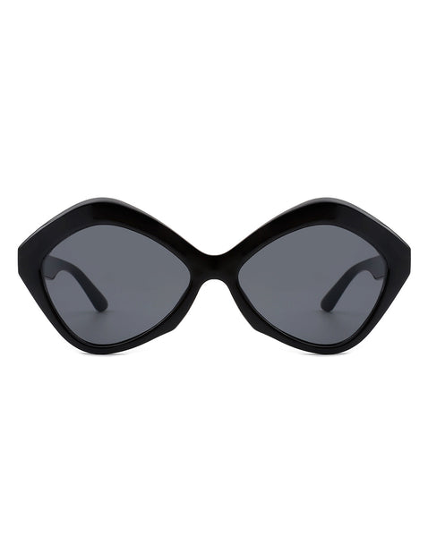 Amethyst - Women Geometric Fashion Hexagonal Cat Eye Sunglasses