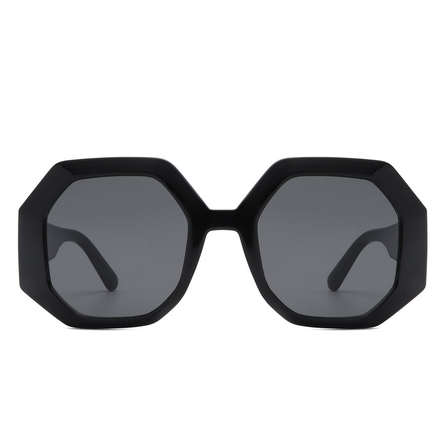 Diamorex Retro Polygon Round Fashion Sunglasses- 6 Colors