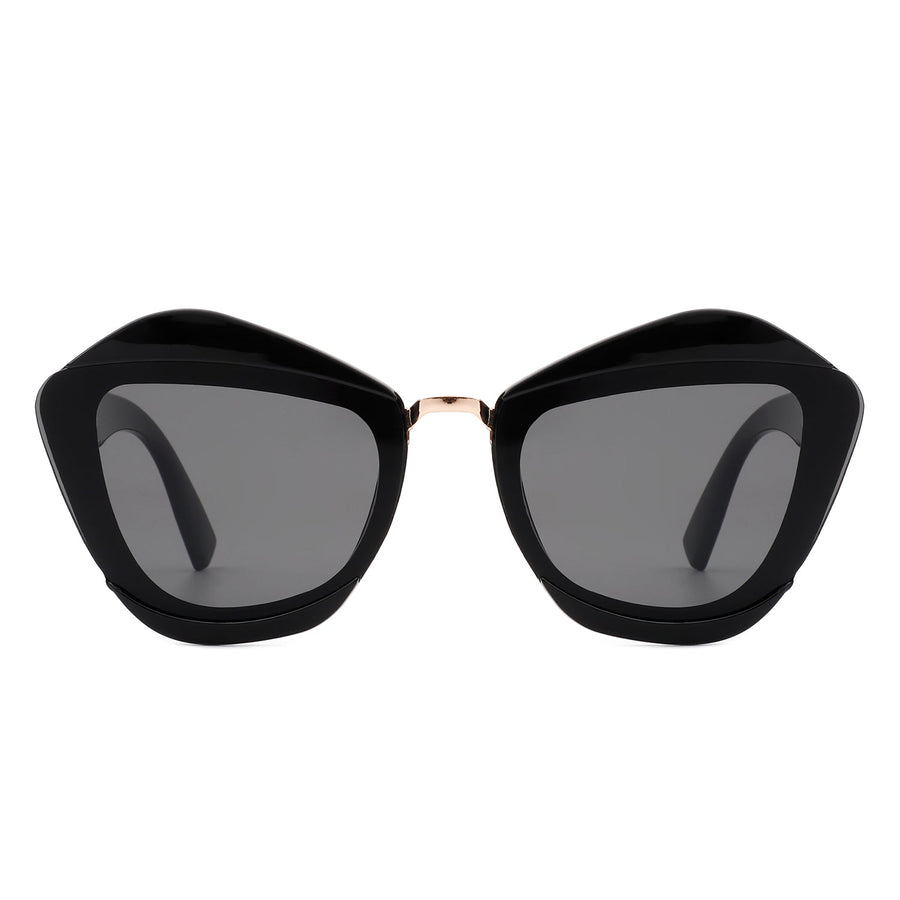 Infernia - Square Irregular Cat-Eye Sunglasses- 6 Colors