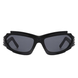 Moonhaze - Futuristic Rectangle Sport Wrap Around Sunglasses- 6 Colors