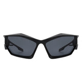 Pollich Futuristic Rectangle Geometric Chunky Square Sunglasses- 6 Colors