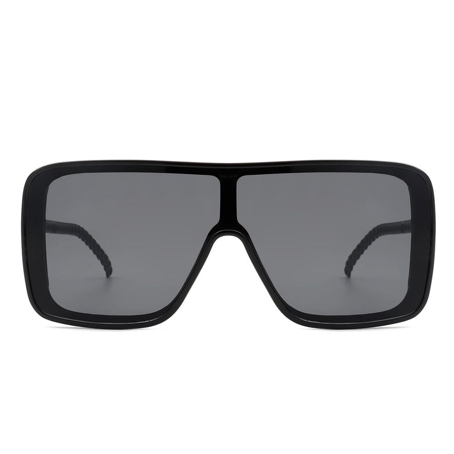 Wildwind Square Flat Top Oversize Retro Fashion Sunglasses- 6 Colors