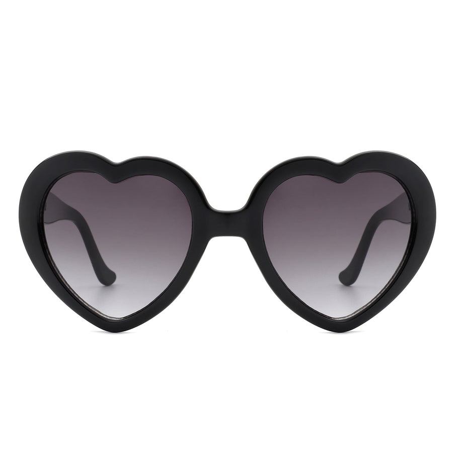 Glowlily - Playful Mod Clout Heart Shaped Sunglasses- 4 Colors
