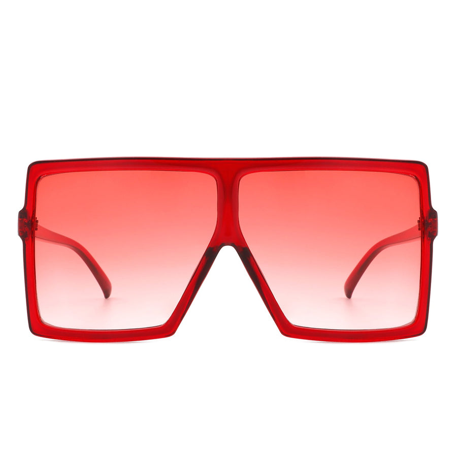 Amarylla- Square Oversized Flat Top Sunglasses- 6 Colors