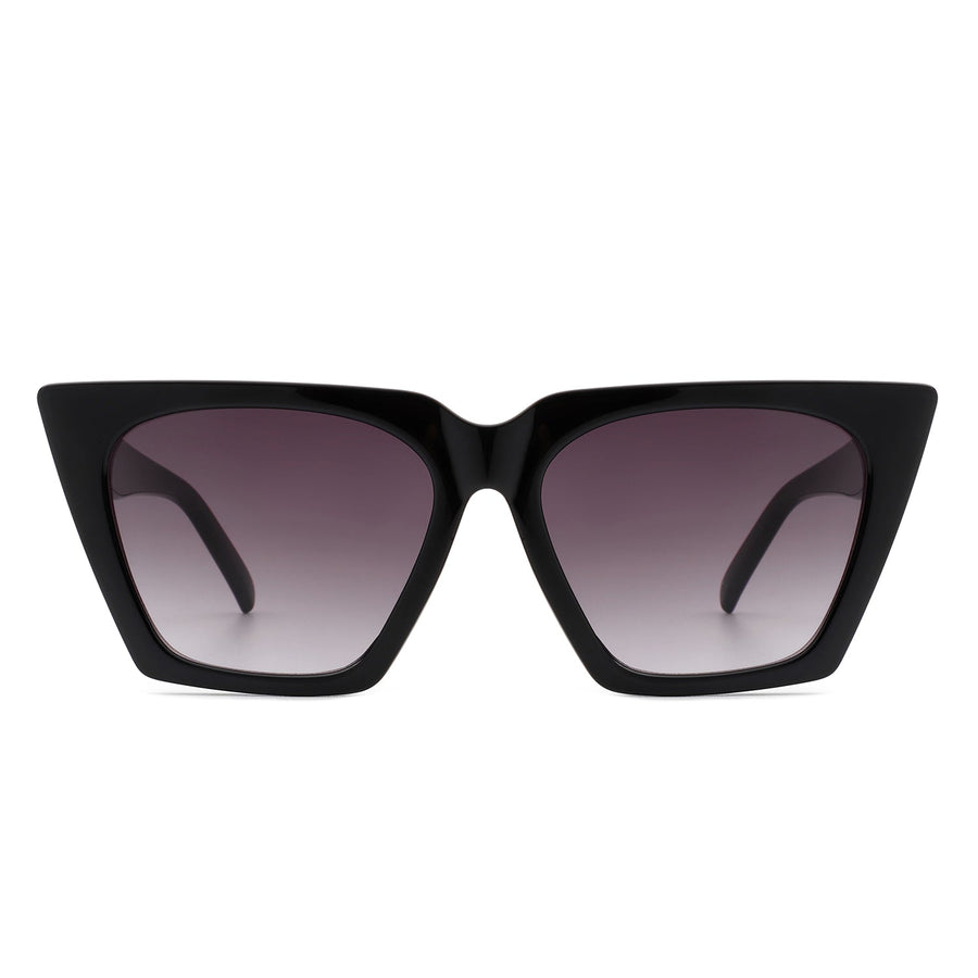 Flarebit - Women Cat-Eye Retro Oversized Square Sunglasses- 5 Colors