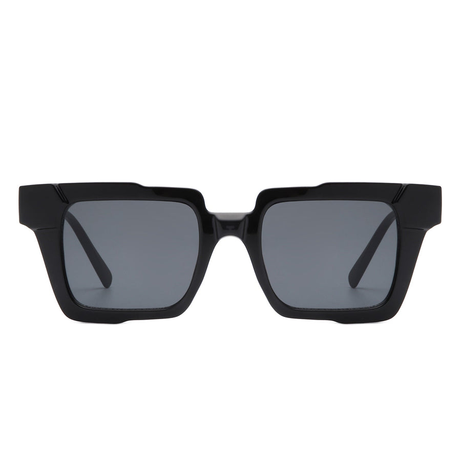 Xeno Flat Top Geometric Square Fashion Sunglasses- 6 Colors