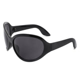 Quinlan - Oversized Round Wrap-Around Sunglasses- 6 Colors