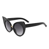 Iridessa - Mod Retro High Pointed Oversized Cat-Eye Sunglasses- 6 Colors