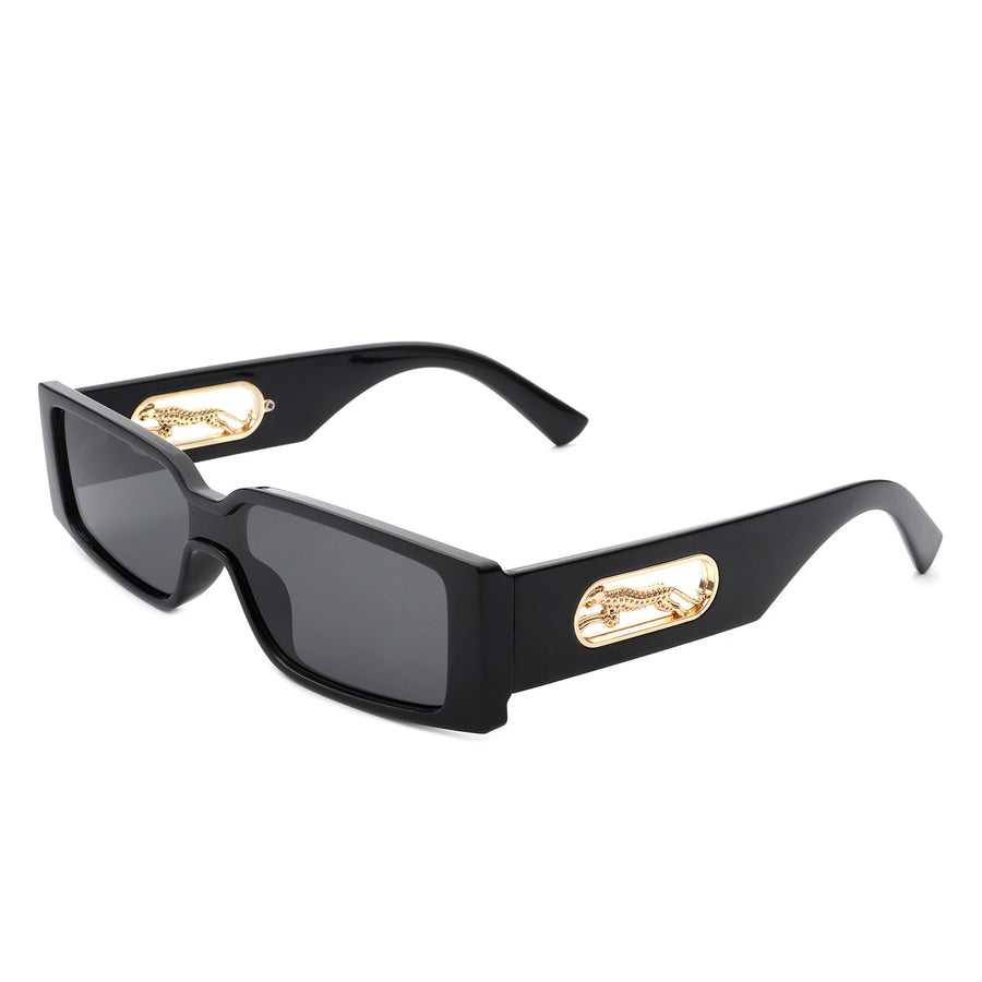Radiato Rectangle Lens Leopard Arm Sunglasses- 2 Colors