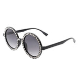 Dreamwey Round Oversized Rhinestone Fashion Sunglasses- 6 Colors