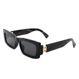 Illumyne - Retro Narrow Rectangle Flat Top Slim Sunglasses- 6 Colors
