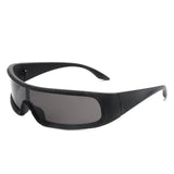Orion - Futuristic Wrap-Around Rectangle Shield Sunglasses- 8 Colors