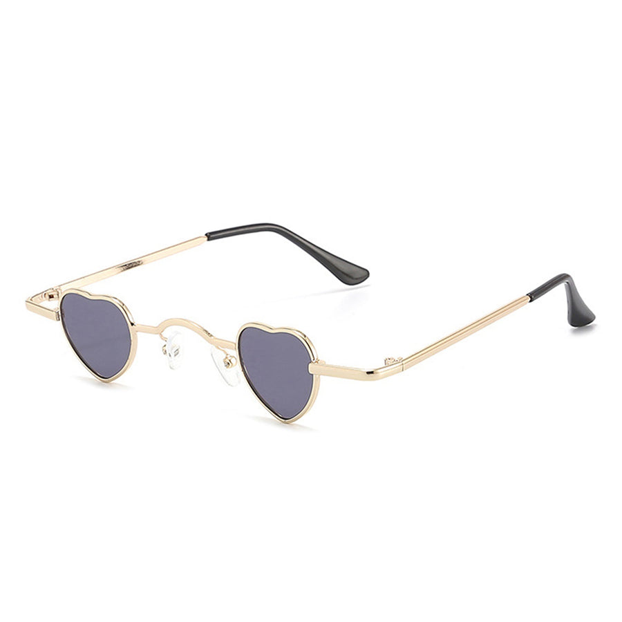 Zyral Metal Heart Shaped Tinted Mini Color Pop Sunglasses- 6 Colors