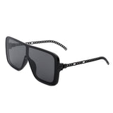 Wildwind Square Flat Top Oversize Retro Fashion Sunglasses- 6 Colors