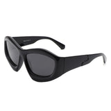 Xaron - Geometric Square Tinted Oversized Chunky Sunglasses- 5 Colors