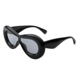 Argo - Oversized Y2K Inflated Frame One Piece Lens Sunglasses- 6 Colors