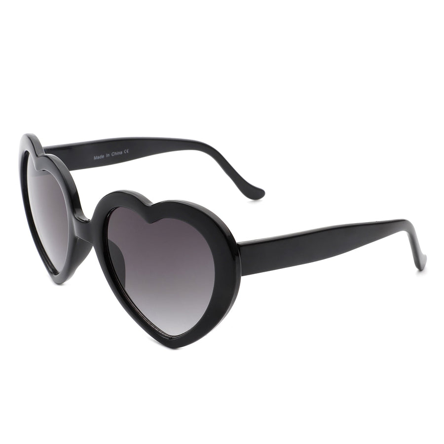 Glowlily - Playful Mod Clout Heart Shaped Sunglasses- 4 Colors