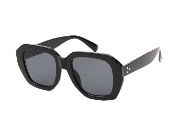 SHERIDAN | Square Oversized Fashion Sunglasses- Black