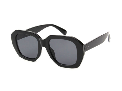 SHERIDAN | Square Oversized Fashion Sunglasses- Black