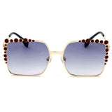 CHICO | Luxury Fashion Oversized Square Metal Frame Bubbles Sunglasses