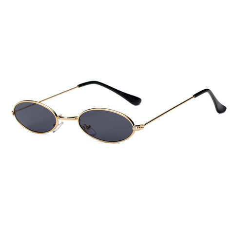 LANSING | True Retro Vintage Slim Metal Oval Sunglasses