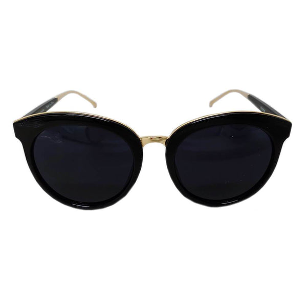 NORTH | Women's Oversized Round Mirrored Lens Horned Rim Sunglasses