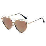 MESA | Metal Halo Wire Art Heart Shape Color Lens Sunglasses- 5 Colors