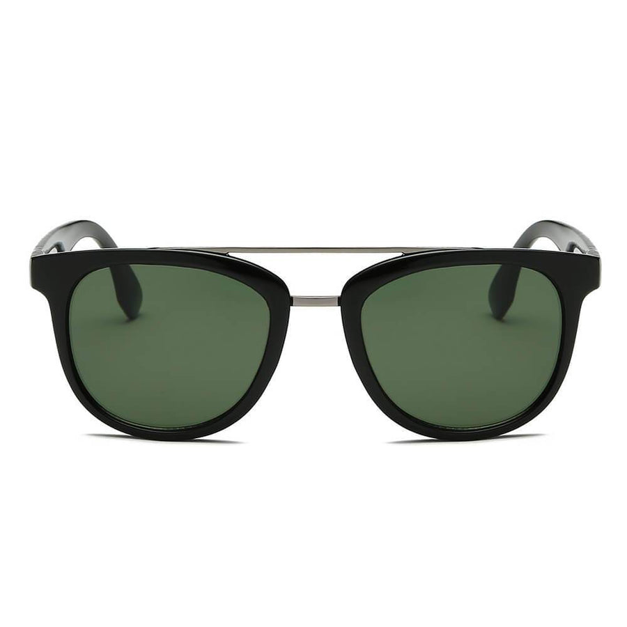 BENTON | Classic Round Brow-Bar Fashion Sunglasses