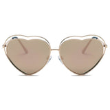 MESA | Metal Halo Wire Art Heart Shape Color Lens Sunglasses- 5 Colors