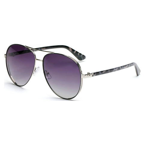 KEARNY | Classic Flat Top Brow Bar Aviator Fashion Sunglasses- Purple Gradient