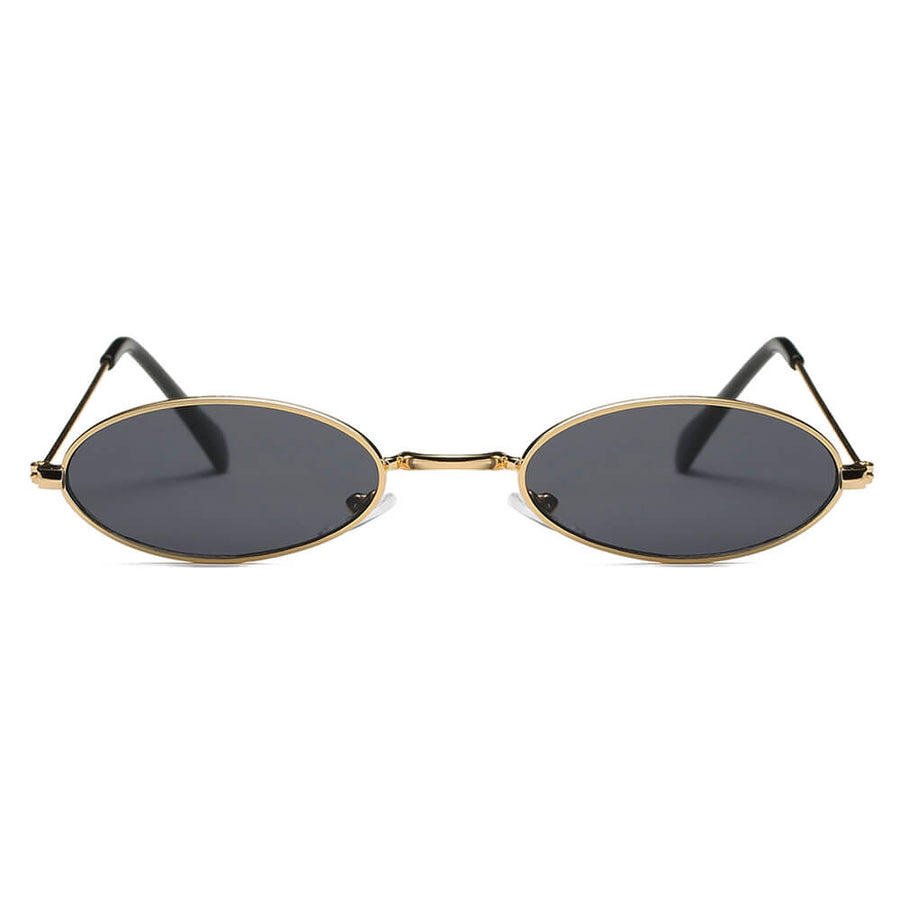 LANSING | True Retro Vintage Slim Metal Oval Sunglasses