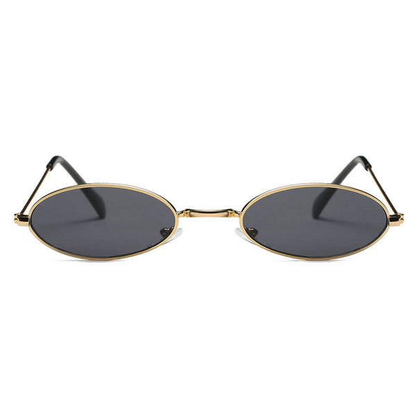 LANSING | True Retro Vintage Slim Metal Oval Sunglasses