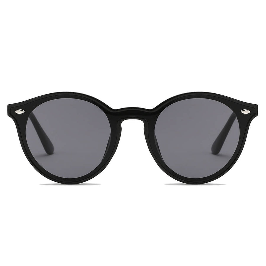 CROSBY - Retro Round Horn Rimmed Sunglasses- 4 Colors
