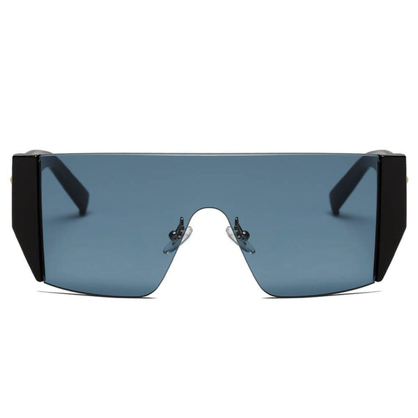 MABLETON | Women Retro Flat Top Lens Square Shield Wrap Around Sunglasses