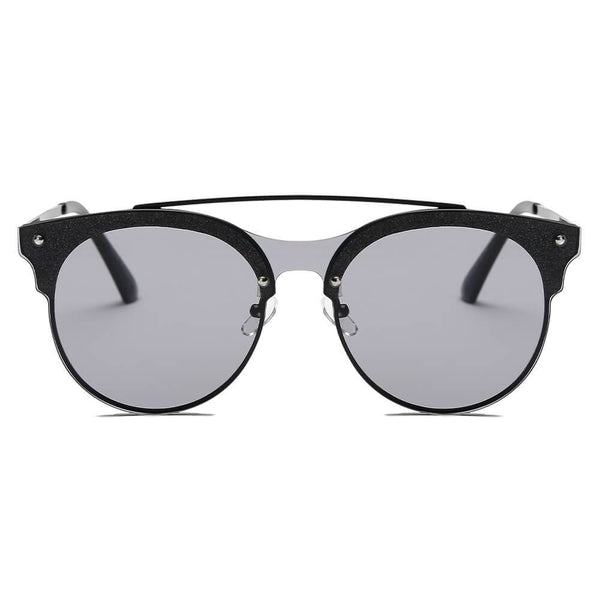 ENDICOTT | Round Circle Brow-Bar Tinted Lens Sunglasses