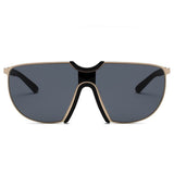 MACON | Large Oversized Unisex Single Lens Aviator Fashion Sunglasses
