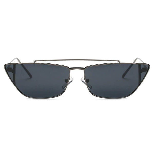 ESTEVAN | Women Metal Retro Flat Lens Rectangular Sunglasses