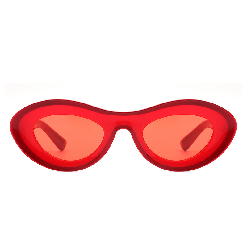 Alba Oval Retro Round Tinted Fashion Sunglasses- 6 Colors
