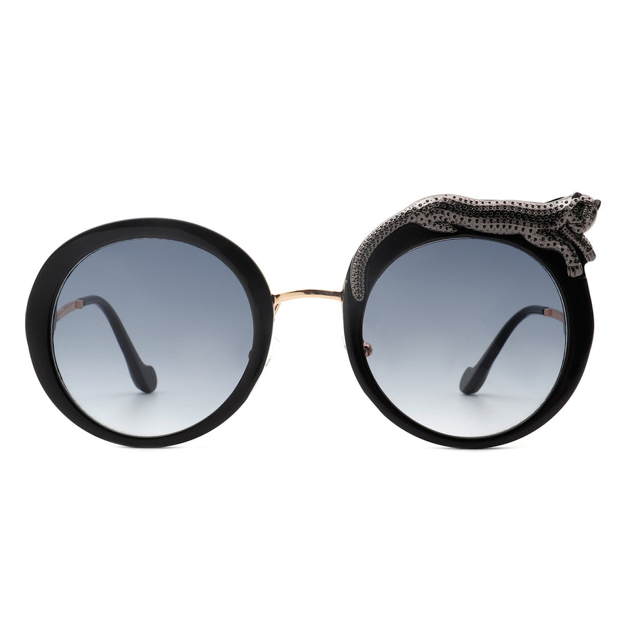 Yellowze Oversized Round Leopard Frame Sunglasses- 6 Colors