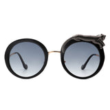 Yellowze Oversized Round Leopard Frame Sunglasses- 6 Colors