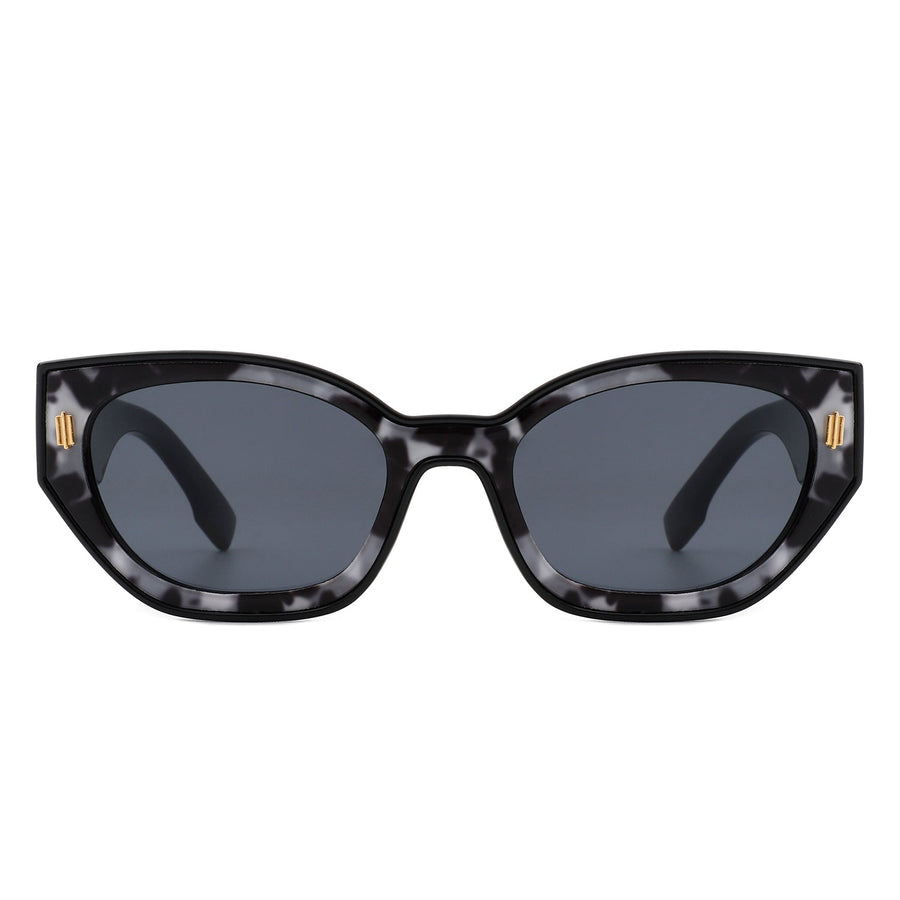 Dawnmist - Geometric Retro Round Irregular Narrow Cat-Eye Sunglasses- 6 Colors