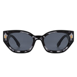 Dawnmist - Geometric Retro Round Irregular Narrow Cat-Eye Sunglasses- 6 Colors