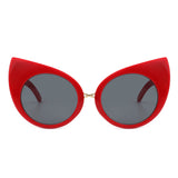Iridessa - Mod Retro High Pointed Oversized Cat-Eye Sunglasses- 6 Colors