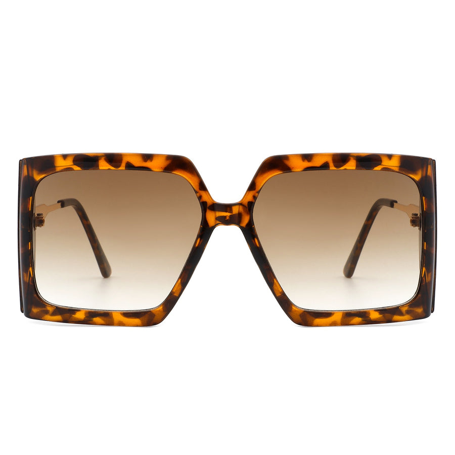 Yellowra Oversized Retro Square Large Fashion Sunglasses- 6 Colors