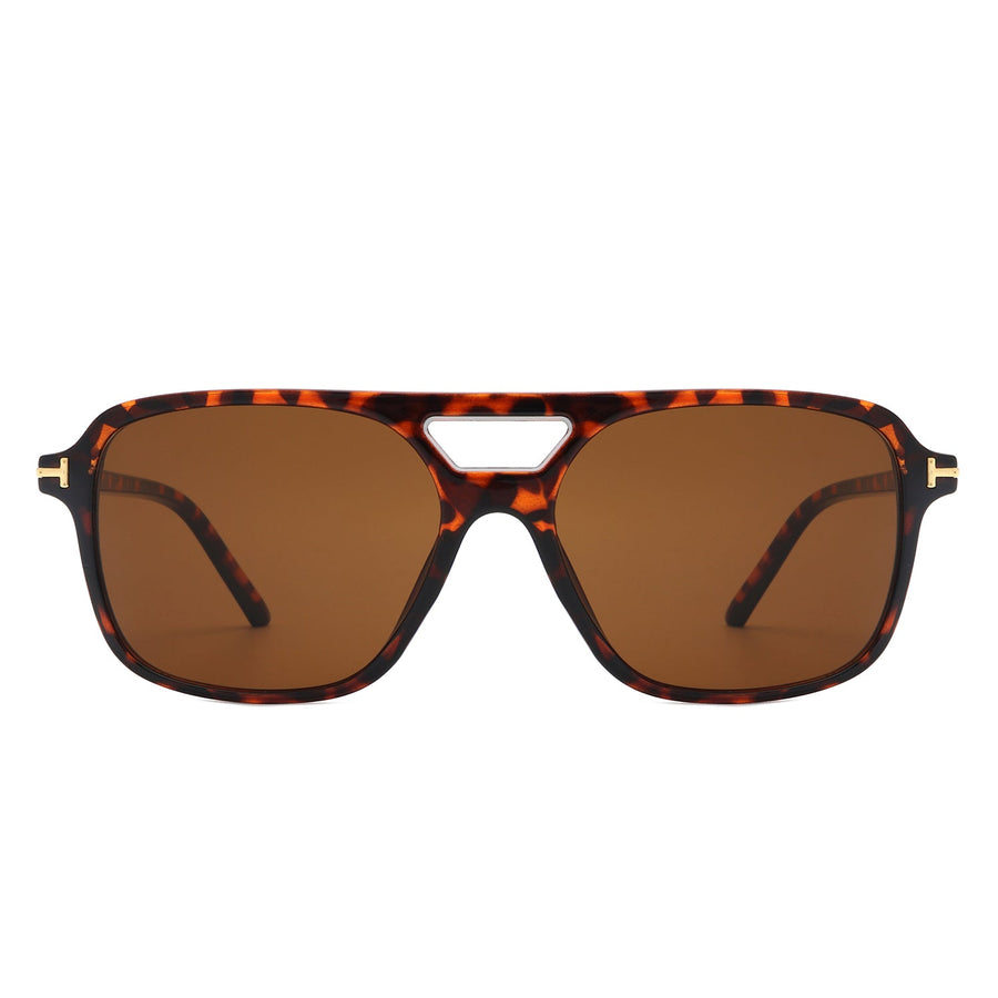Skyhavoc Retro Square Brow-Bar Aviator Sunglasses- 6 Colors