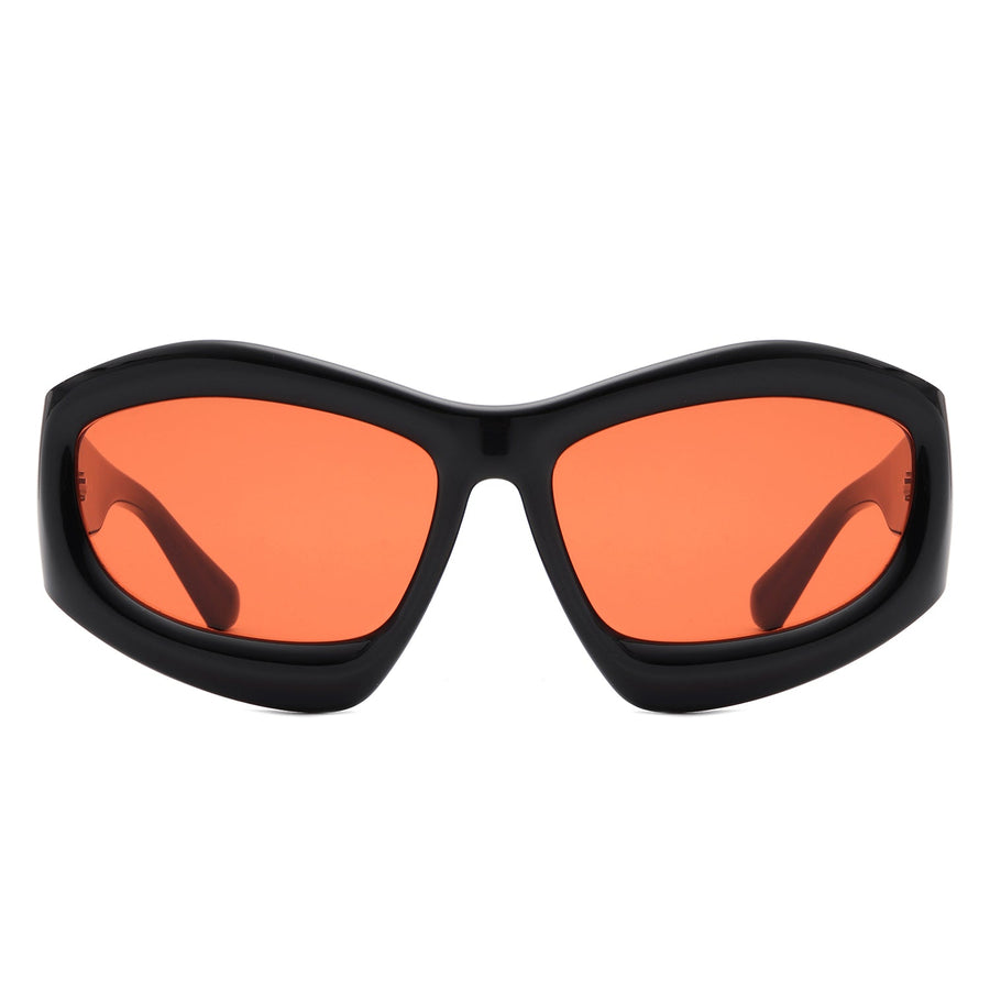 Xaron - Geometric Square Tinted Oversized Chunky Sunglasses- 5 Colors
