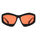 Xaron - Geometric Square Tinted Oversized Chunky Sunglasses- 5 Colors