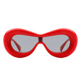 Argo - Oversized Y2K Inflated Frame One Piece Lens Sunglasses- 6 Colors