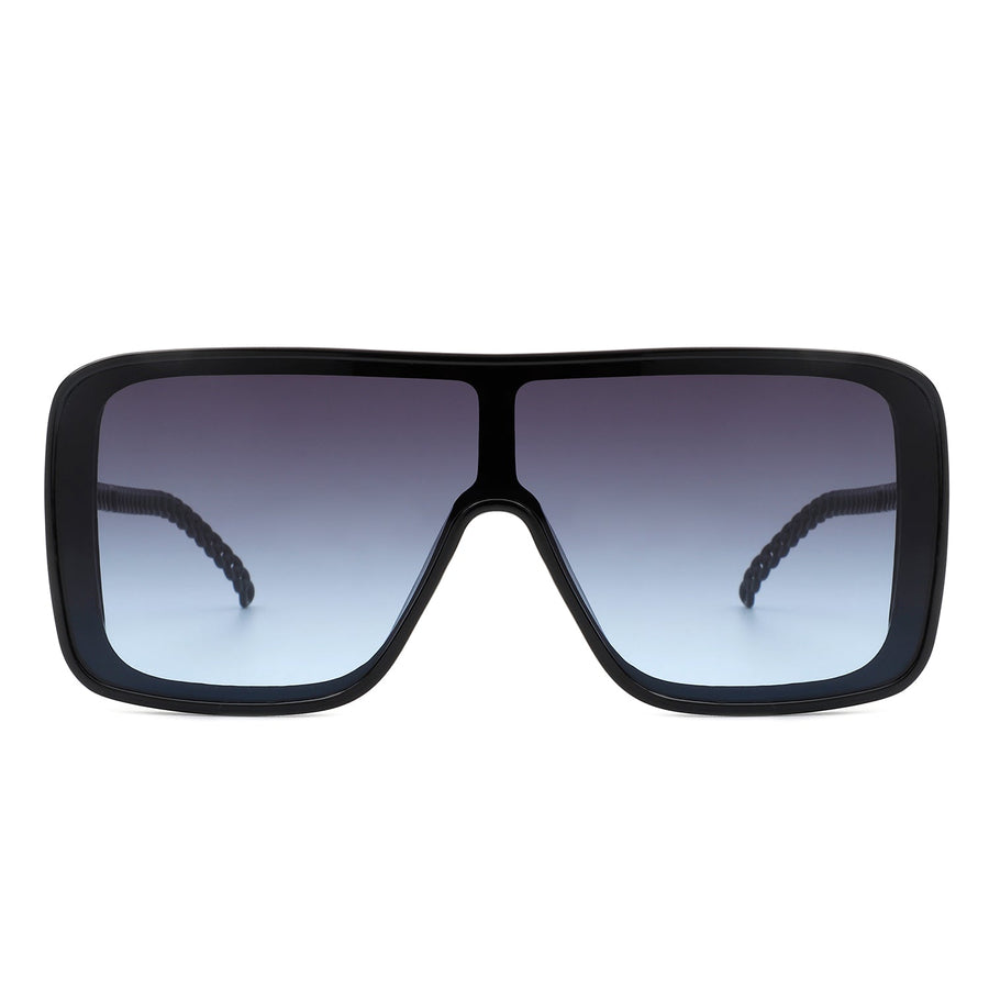 Wildwind Square Flat Top Oversize Retro Fashion Sunglasses- 6 Colors